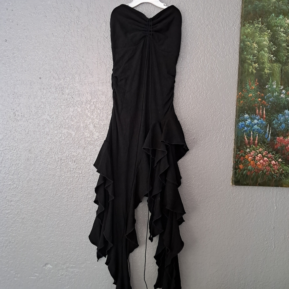 No Vacancy Black Strapless Dress.